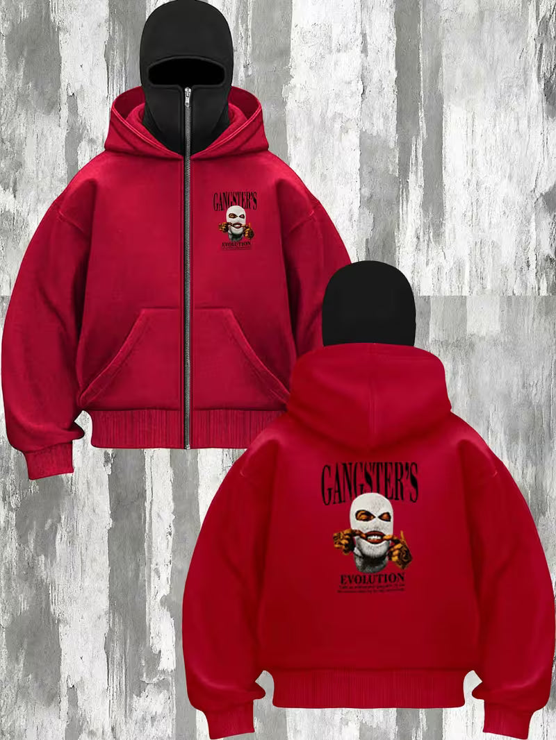 hoodie rood met bivak