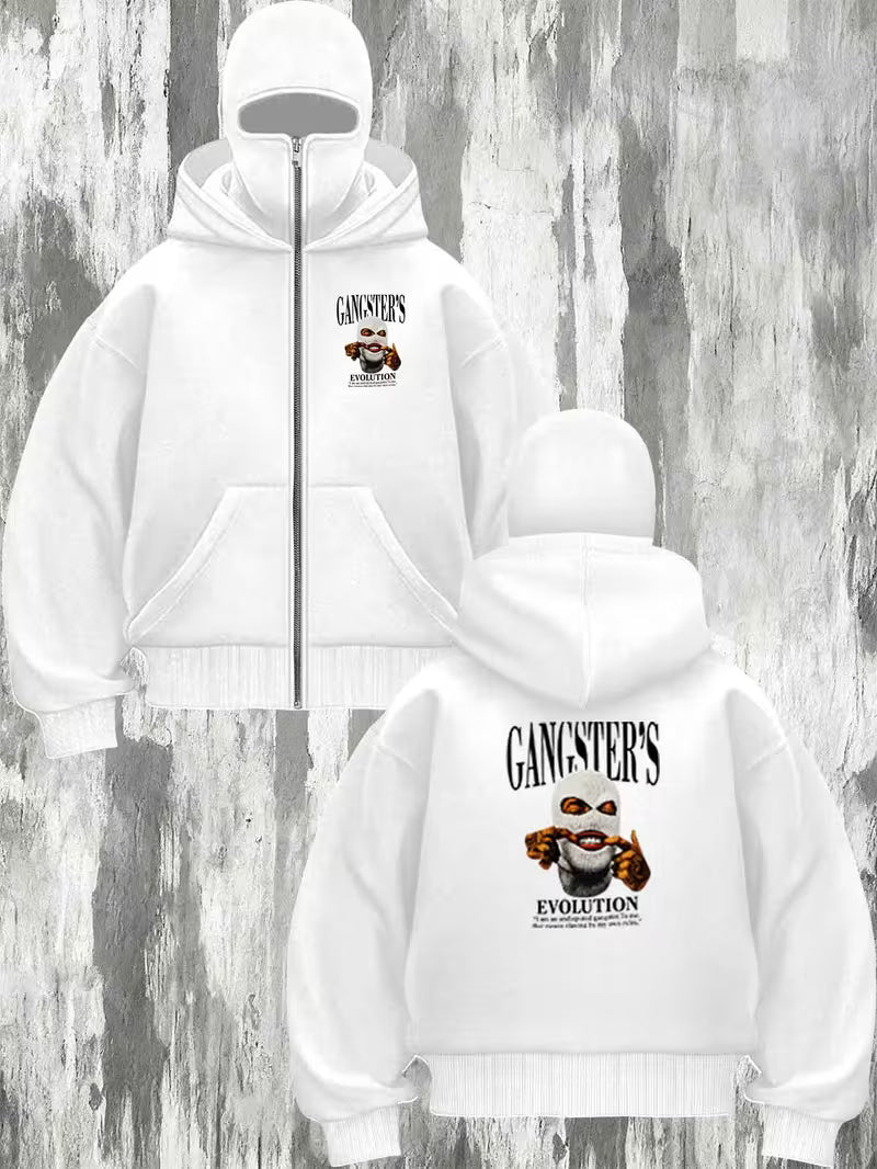 hoodie wit met bivak